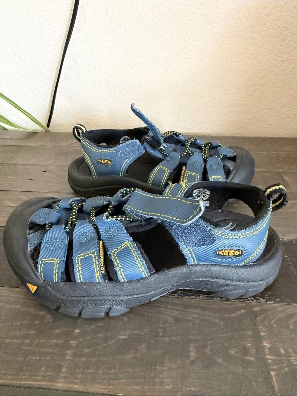 Keen Kids Blue and Yellow Trim Closed-Toe Sport Sandals
